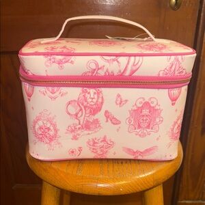 Wicked x Katie Kime Women's Cosmetic Case - Pink & White NWT